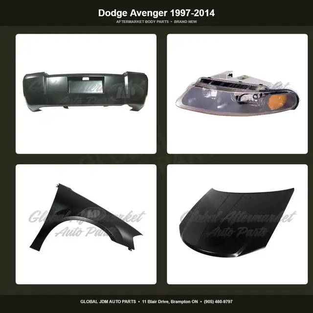 Dodge Avenger 1997-2014 Grille Fender Bumper Absorber Hood