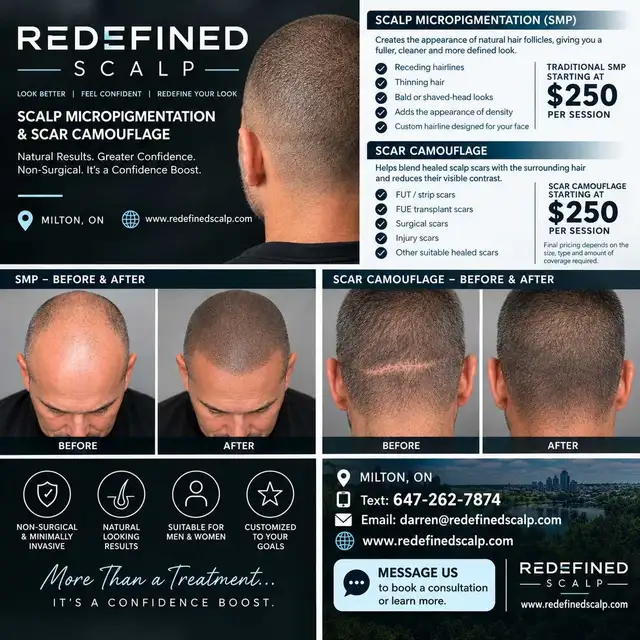 SCALP MICROPIGMENTATION & SCAR CAMOUFLAGE | MILTON