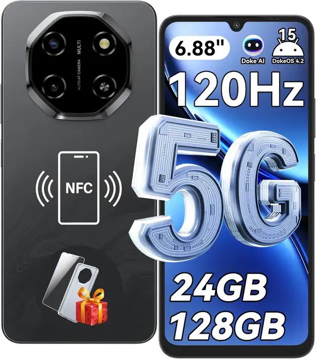 Blackview Shark6 ,Android 5G Phone Unlocked/Fingerprint/Face ID