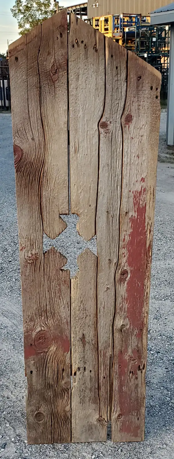 19th Century White Pine Barn Peak Cut-out