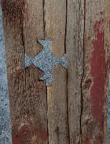 19th Century White Pine Barn Peak Cut-out - Photo 4