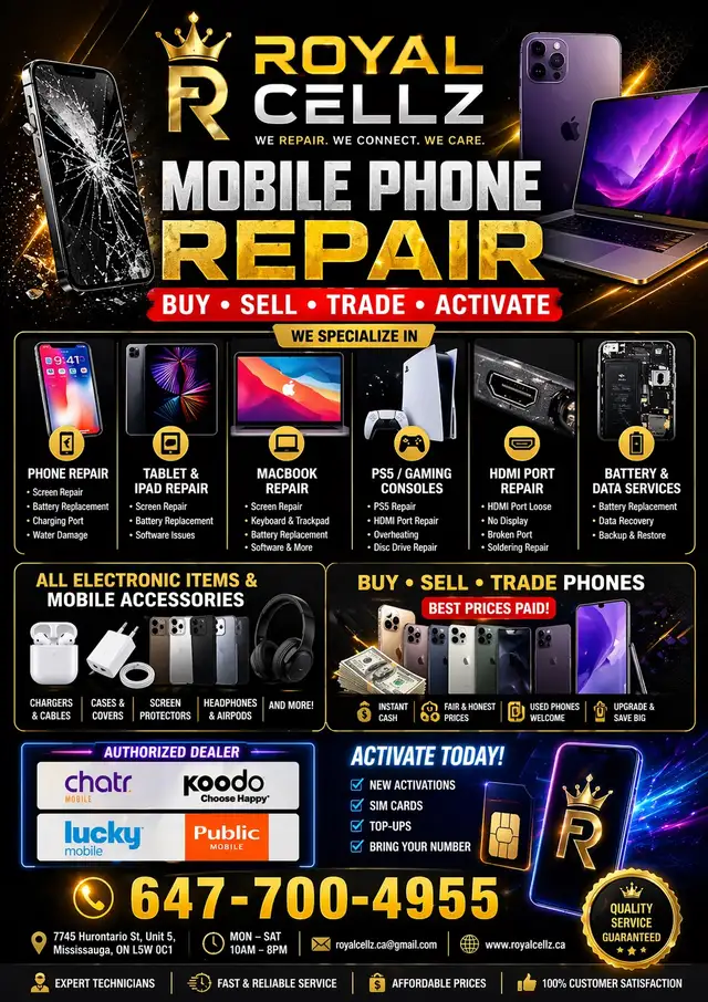 ON SPOT iPHONE,SAMSUNG SCREEN,BATTERY PHONE REPAIR