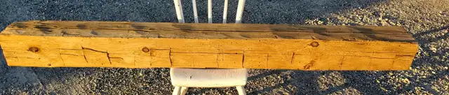 Hand Hewn White Pine Barn Beam 61/4'×6'× 683/4' long.