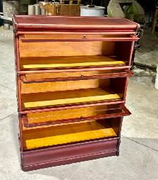 Antique Macey Three Tier Mahogany Barrister Bookcase (c. 1920s) - Photo 3