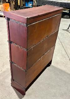 Antique Macey Three Tier Mahogany Barrister Bookcase (c. 1920s) - Photo 6