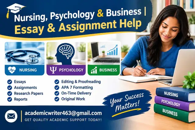 Nursing, Psychology & Business | Essay & Assignment Help