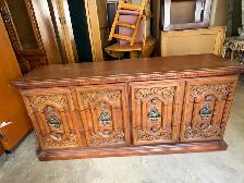 Free delivery used Vintage Wooden Dresser - Photo 4