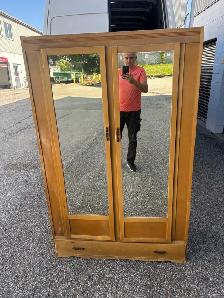 Free delivery used antique Wardrobe with Mirrored Doors - Photo 3