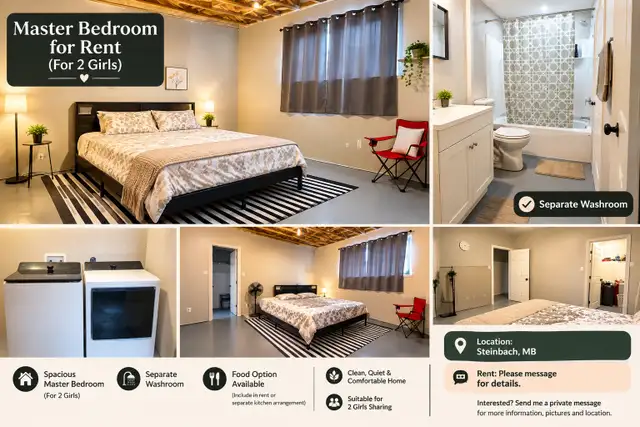1 private room and 1 sharing masterbed for RENT