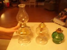 VINTAGE  OIL  LAMPS.