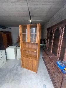 Free delivery used Wood veneer display cabinet with shelving - Photo 7