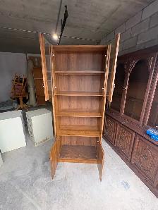 Free delivery used Wood veneer display cabinet with shelving - Photo 8