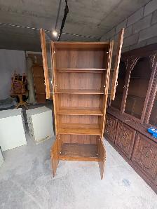 Free delivery used Wood veneer display cabinet with shelving - Photo 9