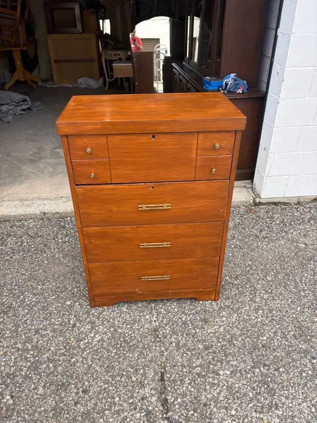 Free delivery used antique Vintage Wooden Dresser
