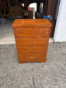 Free delivery used antique Vintage Wooden Dresser - Photo 2