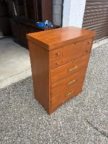 Free delivery used antique Vintage Wooden Dresser - Photo 4
