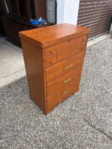 Free delivery used antique Vintage Wooden Dresser - Photo 5