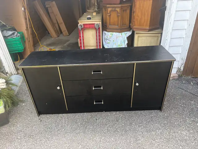 Free delivery used Black dresser with storage