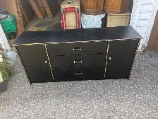 Free delivery used Black dresser with storage - Photo 3