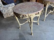 Free delivery used Pair of Vintage French Style Marble Top - Photo 2