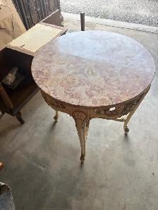 Free delivery used Pair of Vintage French Style Marble Top - Photo 7