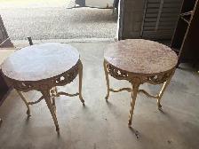 Free delivery used Pair of Vintage French Style Marble Top - Photo 10