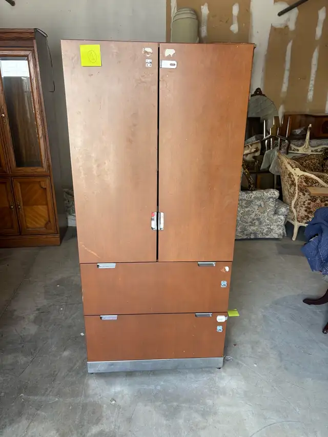 Free delivery used Wooden Armoire with Drawers