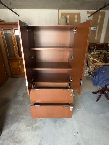 Free delivery used Wooden Armoire with Drawers - Photo 4