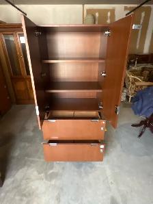 Free delivery used Wooden Armoire with Drawers - Photo 6