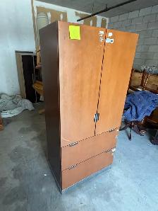 Free delivery used Wooden Armoire with Drawers - Photo 7