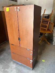 Free delivery used Wooden Armoire with Drawers - Photo 8