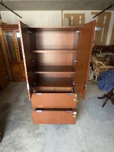 Free delivery used Wooden Armoire with Drawers - Photo 9