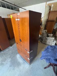 Free delivery used Vintage Wooden Wardrobe with Drawers - Photo 4