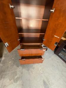 Free delivery used Vintage Wooden Wardrobe with Drawers - Photo 5
