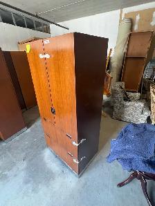 Free delivery used Vintage Wooden Wardrobe with Drawers - Photo 7