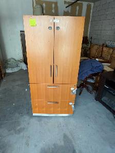 Free delivery used Wooden wardrobe with drawers