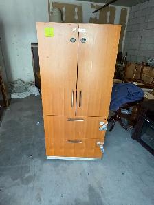 Free delivery used Wooden wardrobe with drawers - Photo 2