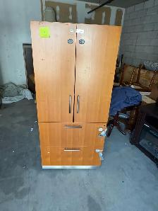 Free delivery used Wooden wardrobe with drawers - Photo 3