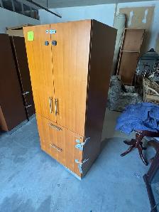 Free delivery used Wooden wardrobe with drawers - Photo 7