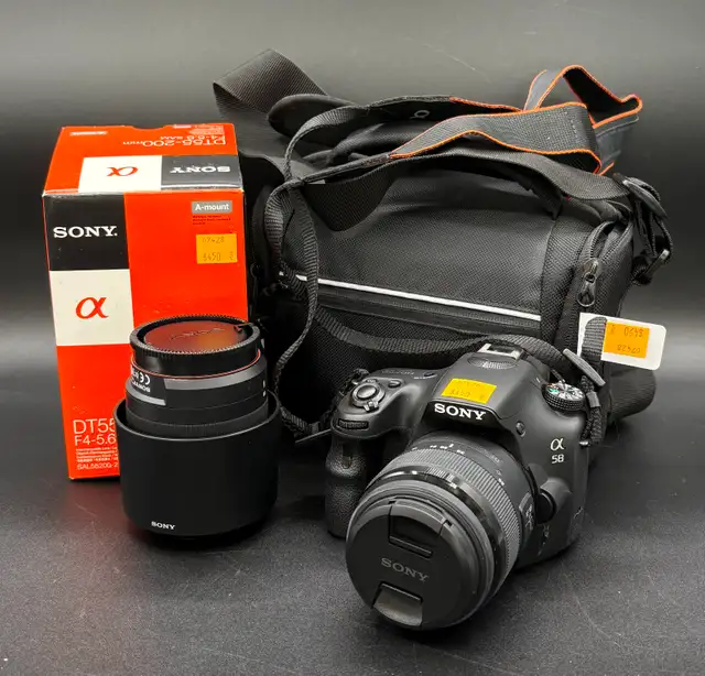 Sony 20mp DSLR Camera with 18-55mm & 55-200mm Lenses