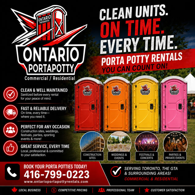 Ontario Porta Potty Rentals- Perfect for Outdoor Events!