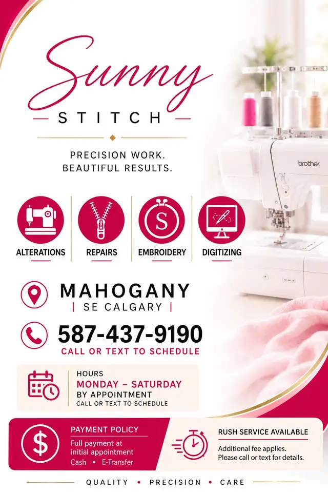 Sewing & Digitizing Embroidery Services