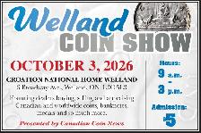 WELLAND COIN SHOW – BUY, SELL & APPRAISE COINS, GOLD & SILVER