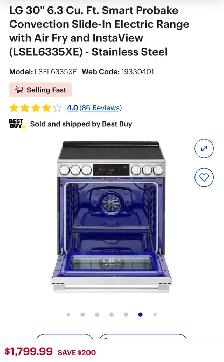 LG 30' Smart Electric Range – LSEL6335XE