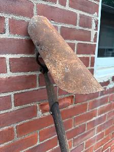 Rare Antique Long-Handle Clay Tile Shovel ! - Photo 4
