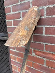 Rare Antique Long-Handle Clay Tile Shovel ! - Photo 5