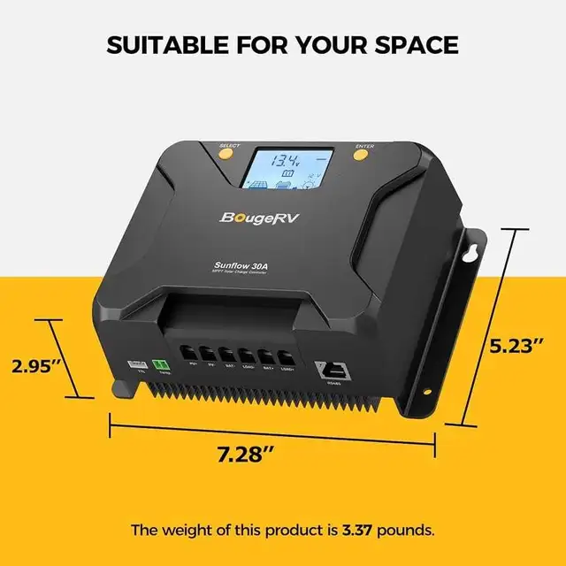 BougeRV 30A MPPT Solar Charge Controller