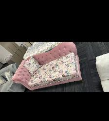 Floor Clearance Sale, Canadian Made Chaise in Fabric - Photo 2