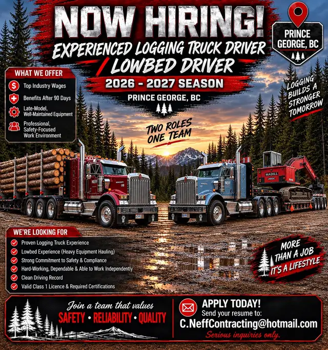 Logging Truck Driver/LowBed Driver