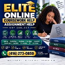 ELITE ONLINE COURSEWORK HELP, ASSIGNMENT HELP, (416)273-0850